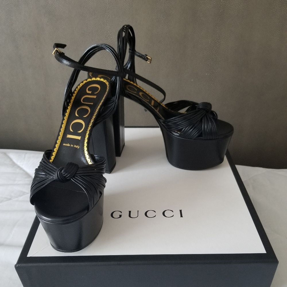 SOLD!!Genuine Gucci Leather Platforms